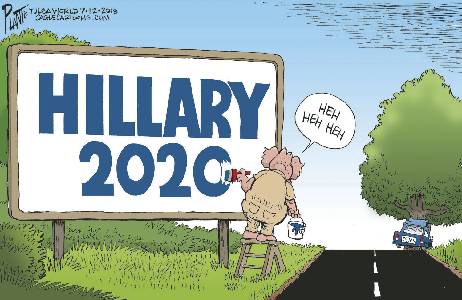 Bruce Plante Cartoon: Hillary 2020